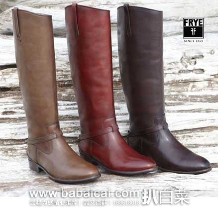 FRYE 弗莱 女士 真皮及膝复古款高筒靴 原价$387.5，现3折售价$116.25