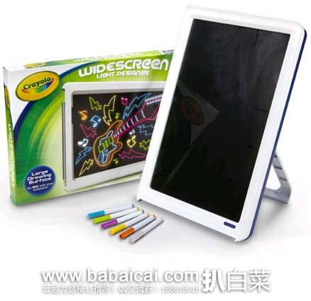Crayola 绘儿乐 Widescreen Light Designer 发光画板 原价$39.99，现6.2折售价$24.99