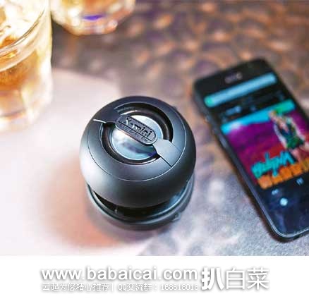 X-Mini KAI 无线蓝牙便携胶囊音箱 XAM11-B 原价$100，现1.8折售价$18.97