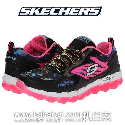6pm：SKECHERS 斯凯奇 Air系列 女士时尚印花跑鞋 原价$80，现$44.99，到手约￥360