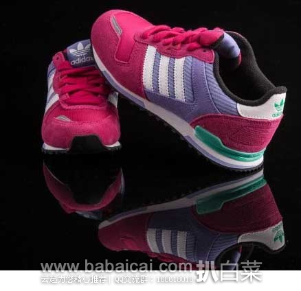 6PM：Adidas 阿迪达斯Originals  ZX 700 女童 经典款跑鞋 原价$60，现4.9折售价$29.99