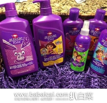 Aussie 洗发护发2合1儿童装 355ml装 (原价$5.99，现3.6折$2.19)，优惠券折后实付$1.19