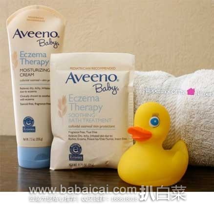 Aveeno 艾维诺 婴儿燕麦舒缓泡澡粉 21g*5包*2盒 原价$14，现5折售价$7，可直邮