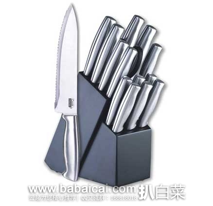 来自美国加州的 Cook N Home 全套组合 不锈钢刀具套装（ 15件套） 现售价$24.03