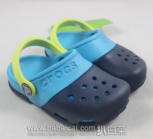 Crocs 卡骆驰 Electro II 儿童洞洞鞋 沙滩鞋 原价$35，现特价$22.39，公码8折新低$17.91，直邮无税，运费仅$5.34