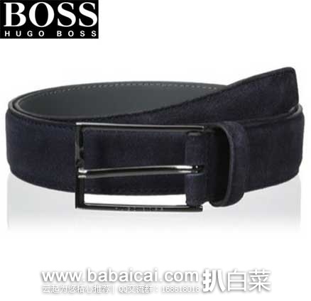 HUGO BOSS 雨果博斯  Calindo 男式 牛皮皮带（原价$95，现6折$56.98），公码8折后实付$45.58
