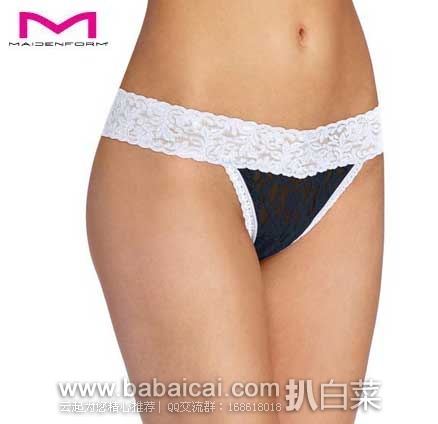 Maidenform 媚登峰 女款性感蕾丝低腰小内裤 原价$11.50，现2.5折售价$2.94