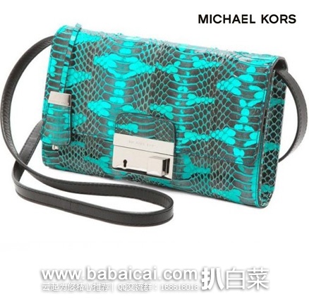 6PM：Michael Kors 主标系列高端产品 女款蛇纹经典款手拿肩挎两用包 原价$895，现3折售价$269.99