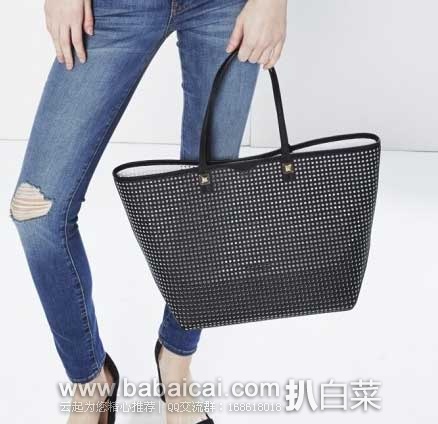 6PM：Rebecca Minkoff 瑞贝卡·明可弗 女款 真皮镂空手提包  原价$295，现5折售价$147.99