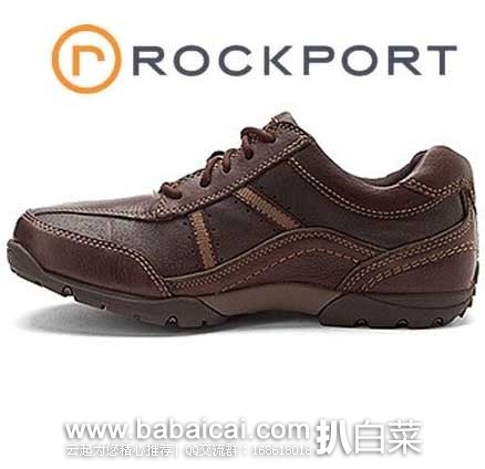 Rockport 乐步 男士 全粒面牛皮系带牛津鞋 (原价$110，现4.7折$51.84)，公码8折后实付$41.47，新低