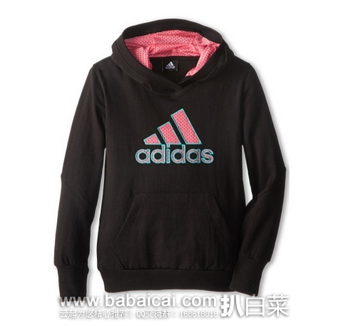 6pm：Adidas 阿迪达斯 Core Hoodie 大童款休闲连帽卫衣 原价$40，现$16