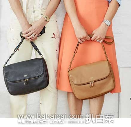 Fossil Preston 化石 女士真皮翻盖 单肩斜挎包 原价$198，现3.9折售价$77.84