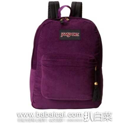 6PM：JanSport 杰斯伯 SuperFX时尚绒面双肩包 原价$50，现此款4折售价$20