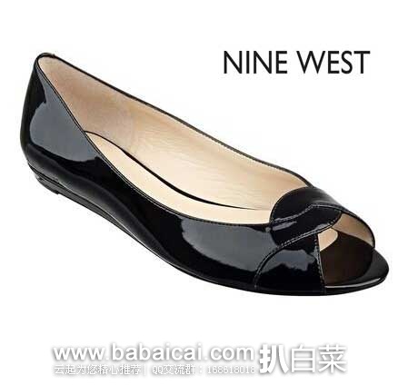 6pm：Nine West 玖熙 Aloha 女款 平底鱼嘴漆皮单鞋  原价$79，现3.5折售价$27.99