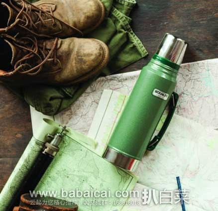 Stanley 史丹利  双层全不锈钢真空保温瓶 (1L容量 )  原价$30，现6.3折售价$19