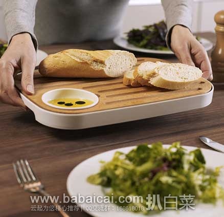 Joseph Joseph 约瑟夫 Slice and Cheese Board 面包奶酪调味碟板 原价$25，现6.4折售价$16.14