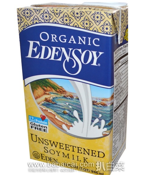 iHerb：Eden Foods 有机EdenSoy无糖豆浆946ml现$3.32，凑单95折+直邮免运费