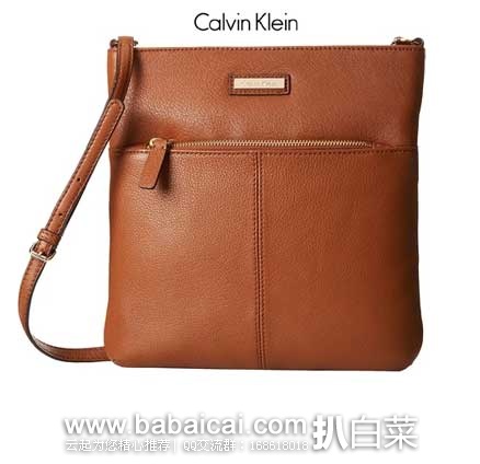 6PM：Calvin Klein 女士 真皮荔枝纹单肩斜挎包 原价$148，现3.8折历史低价$55.99