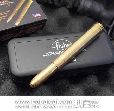 Fisher 飞梭 Space Pen 黄铜子弹太空笔 原价$23，现7.3折售价$16.88