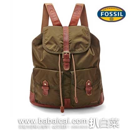 6PM：Fossil化石 Estate Rucksack男士 时尚复古双肩背包  原价$238，现4折售价$95.2