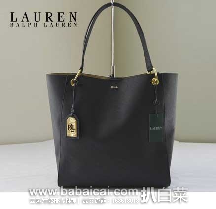 6PM：LAUREN by Ralph Lauren 拉夫劳伦 女款 Aiden N/S托特包 原价$158.00，现Black黑色款4折售价$63.2