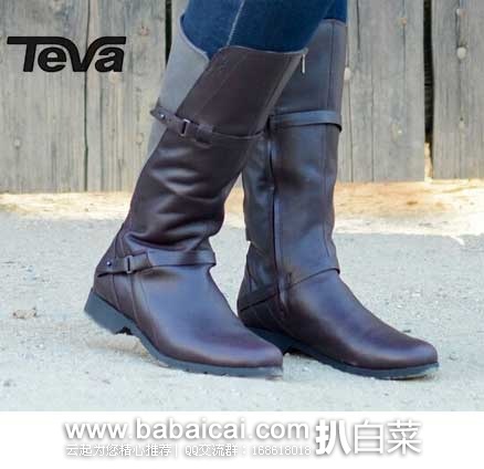 Teva 女士 De La Vina   防水 真皮平底长靴  原价$140，现2.5折售价$45，新低