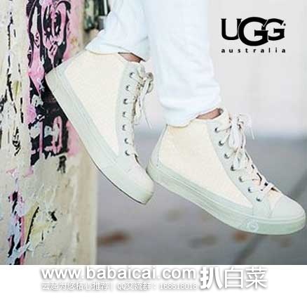 6PM：UGG Cayha Woven 女款 羊毛内衬高帮板鞋 原价$140，现3.16折售价$49.99