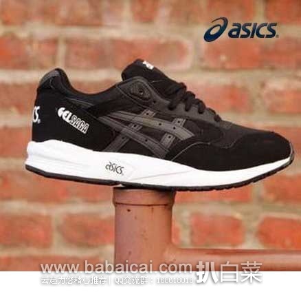 Asics 亚瑟士 Gel Saga 女士 经典黑白配色慢跑鞋 原价$90，现4.9折售价$44.99
