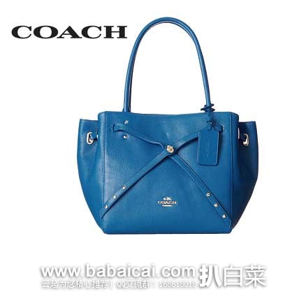 6PM：COACH 蔻驰 Refined 女款 鹅卵石纹理真皮时尚单肩包  原价$395，现5折售价$197.99