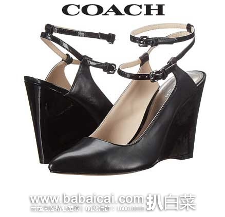 6PM：COACH 蔻驰 Ollie 女士真皮高跟鞋 (原价$215，现2.8折售价$54.99)，公码9折后实付$49.49