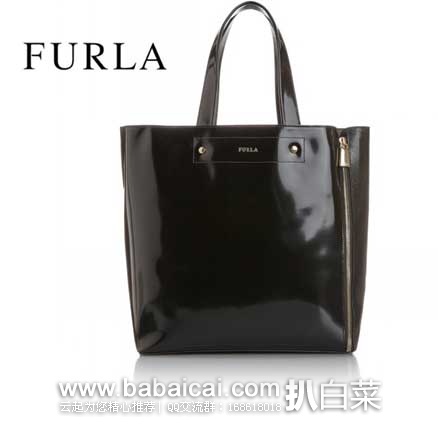 6PM： Furla 芙拉 大号 亮面小牛漆皮单肩包(原价$378，现5折售价$189.99)，公码9折后实付$170.99