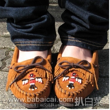 Minnetonka 迷你唐卡 Thunderbird Moccasin 女士雷鸟系列豆豆鞋原价$50,现$38.95,到手¥295