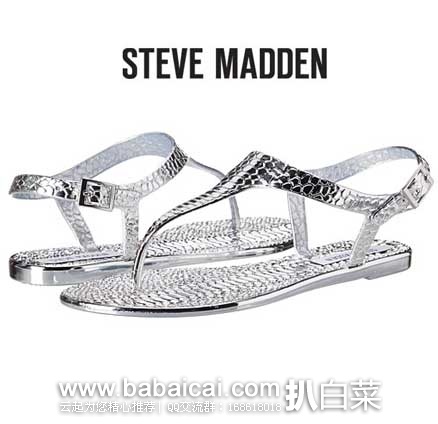 6PM：Steve Madden 史蒂夫·马登 Grover 女士时尚夹脚凉鞋 原价$39.95，现5折售价$19.99