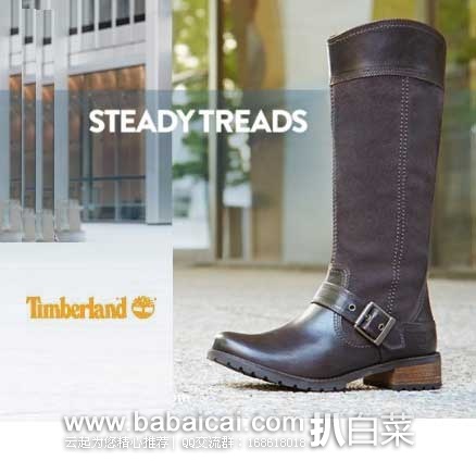 Timberland 天木兰 EK Bethel Tall Harness女士 真皮平底长筒靴 原价$200,现$70,公码8折历史新低$56,到手¥510,国内¥1953