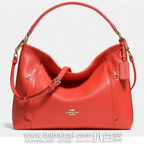 6PM：COACH 蔻驰 女士 真皮单肩手提包 原价$295，现$149.995，到手￥960，国内同款代购￥2200+