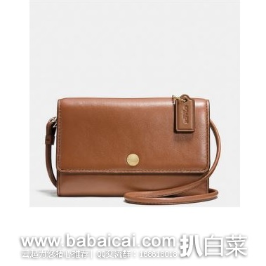 6pm：COACH 蔻驰  Smooth Leather 真皮迷你挎包原价$125，现历史低价$50