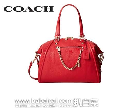 6PM：COACH 蔻驰 女士真皮手提包 （原价$450，现5.3折售价239.99），公码9折后实付$215.99