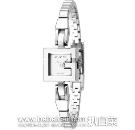 日本亚马逊：GUCCI 古驰 102R YA102535 经典款银链白盘石英表 现3折售价33148日元