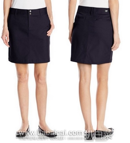LEE 李牌 Uniforms Juniors女士 工装短裙 原价$28,现$16.99