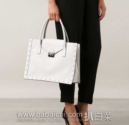 LOEFFLER RANDALL 洛菲勒·兰德尔 East/West Work Tote 女款 真皮通勤手提包  原价$550，现3.4折售价$189.56