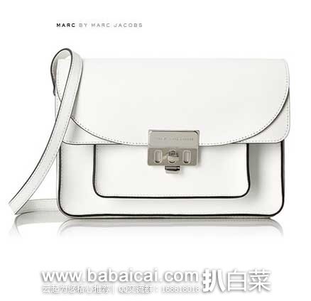 Marc by Marc Jacobs 马克雅各布 Lip Lock Messenger Bag 女款 真皮锁扣邮差包 （原价高达$428，现3.4折售价 $144.72），公码8折后实付$115.77