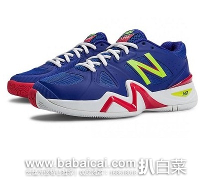 6pm：New Balance 新百伦 WC1296 女士轻量网球鞋 原价$85，现$47.99，公码9折$43.19