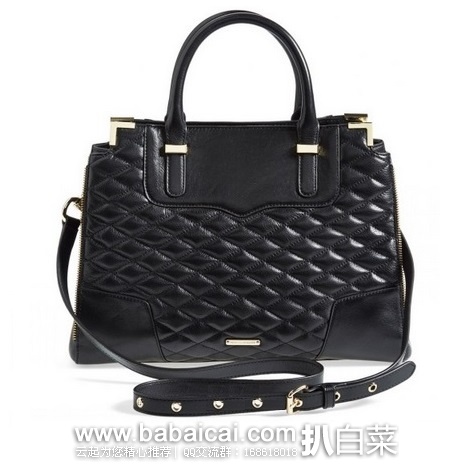 Rebecca Minkoff 瑞贝卡明可弗 大号真皮菱格斜挎手提包 原价$345,现$197.27,公码8折史低价$157.82,直邮免运费,含税到手¥1136