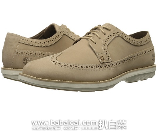 6pm：Timberland 天木兰 Kempton Brogue 男士 洛可可风 精致雕花头皮鞋 原价$140，现$59.99