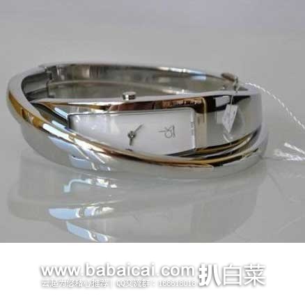 Calvin Klein Feminine女士石英腕表K2J23101 （原价$420，现2.5折售价$108），优惠码折后实付$75