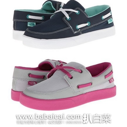 6pm：The North Face 乐斯菲斯 Camp Boat儿童时尚网面船鞋 原价$50，现历史新低$16.99，到手￥155 两色可选