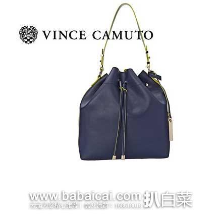 6PM：Vince Camuto Leila Drawstring 女士 真皮水桶包 原价$278，现4折售价$111.2