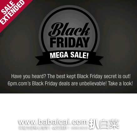 6PM：黑五预热~~~Black Friday 页面已放出！ 请速速收藏！！