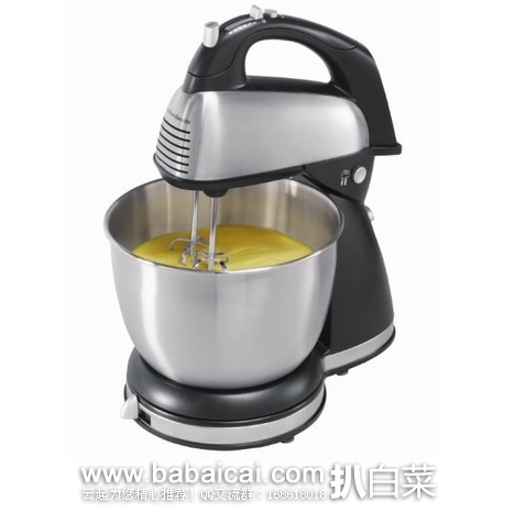Hamilton Beach 汉美驰 64650 经典六速不锈钢立式电动搅拌机打蛋器 原价$50，现历史低价$24.81，直邮无税，到手￥294