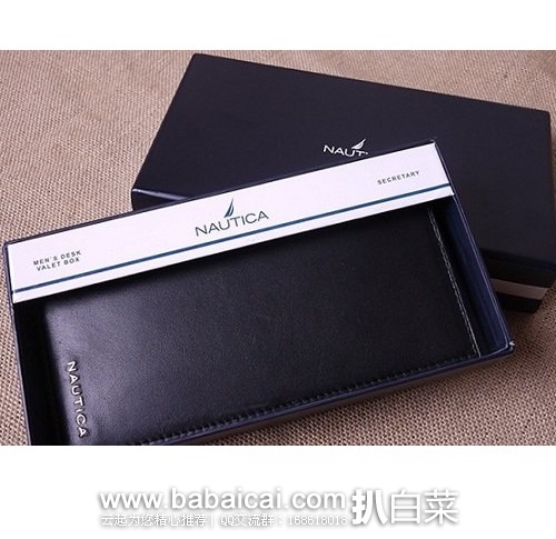Nautica 诺帝卡 Weatherley 男士长款羊皮钱包 原价$40,现$24.99,公码8折$19.99